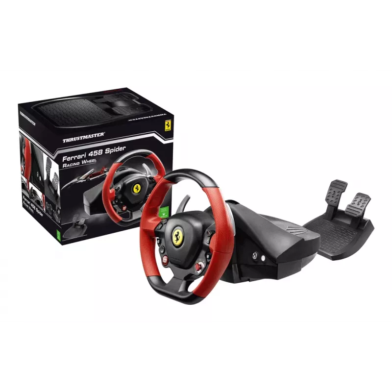Thrustmaster Ferrari 458 Spider Black, Red USB Steering wheel + Pedals Xbox One