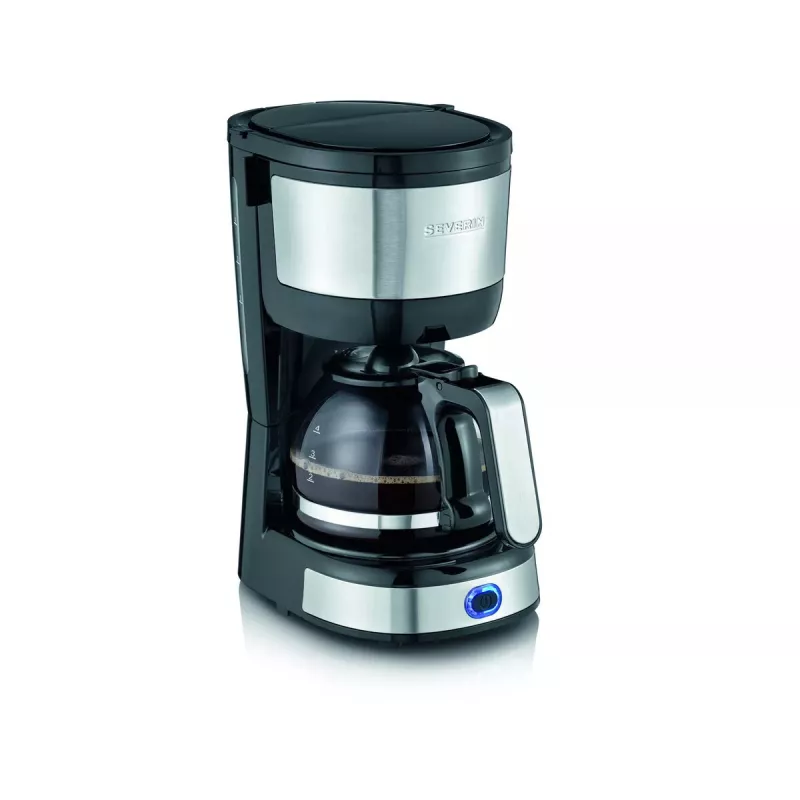 Drip coffee maker SEVERIN KA 4808 — 4 cups, 750 W, glass carafe, stainless steel housing, anti-drip