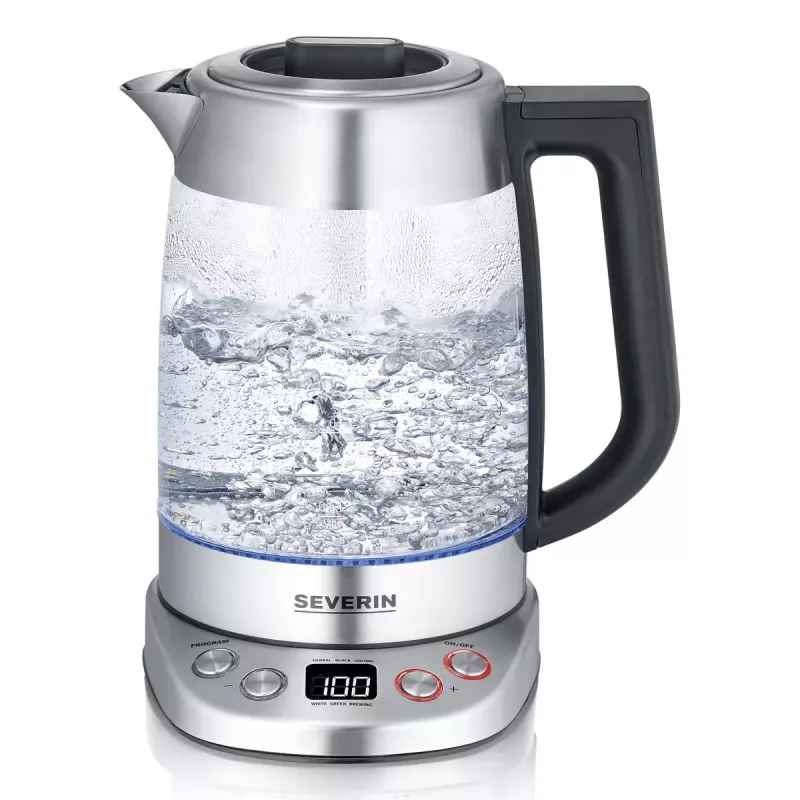 Electric kettle SEVERIN WK 3480 — 1.7 L capacity, 3000 W, white, glass/plastic/stainless steel housing