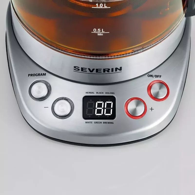 Electric kettle SEVERIN WK 3480 — 1.7 L capacity, 3000 W, white, glass/plastic/stainless steel housing