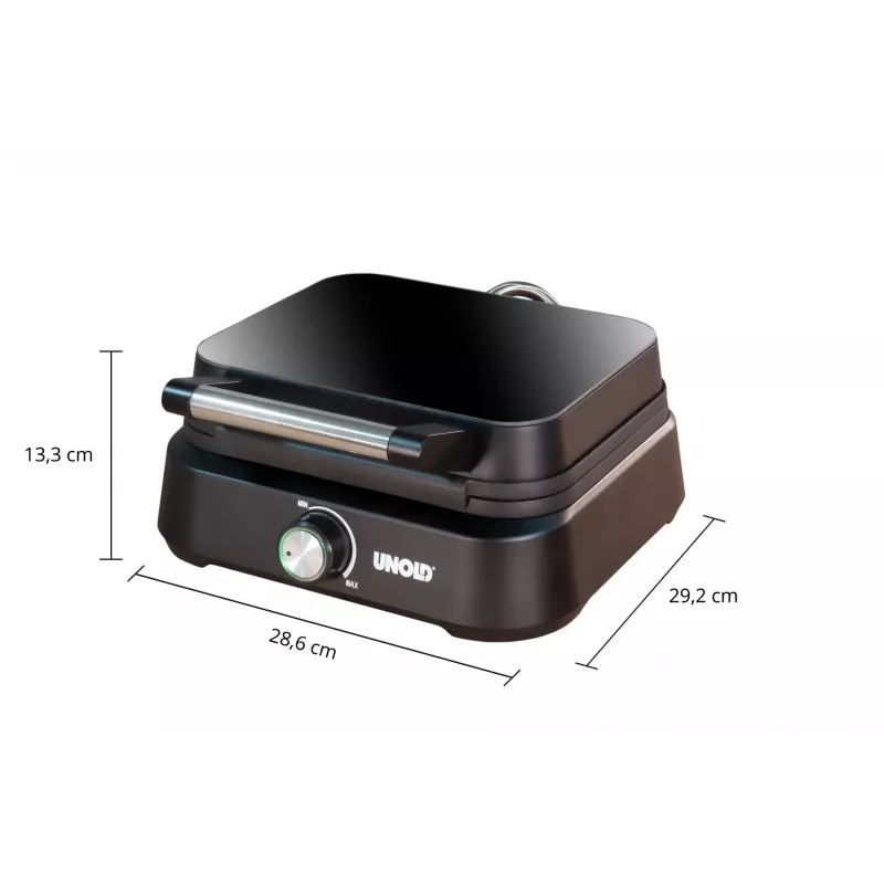 Waffle Iron Unold Belgian Waffle Iron Brussels 2 Waffles Rectangular Black 1500W