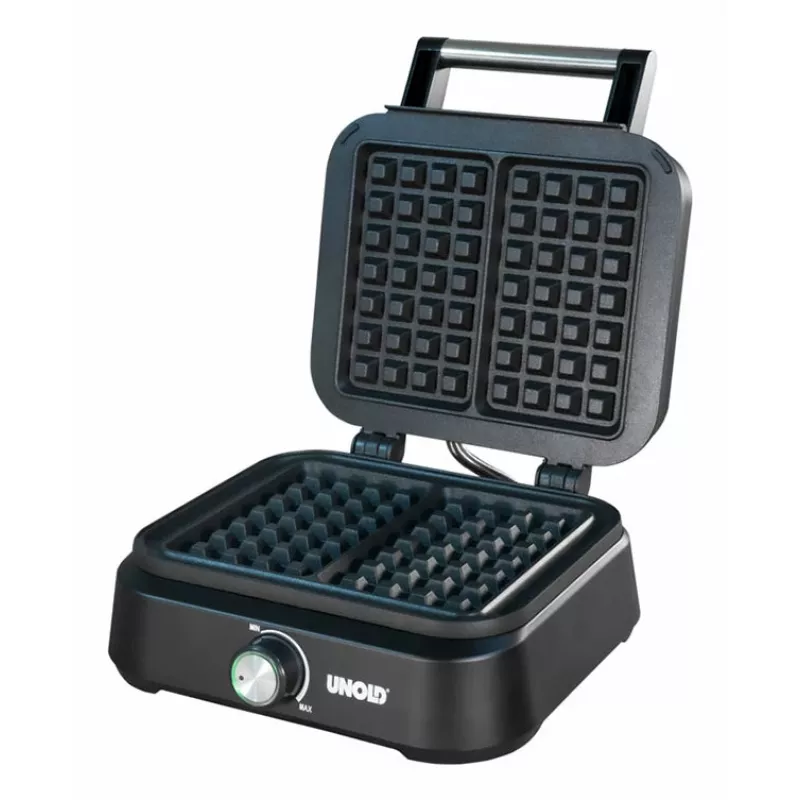 Waffle Iron Unold Belgian Waffle Iron Brussels 2 Waffles Rectangular Black 1500W
