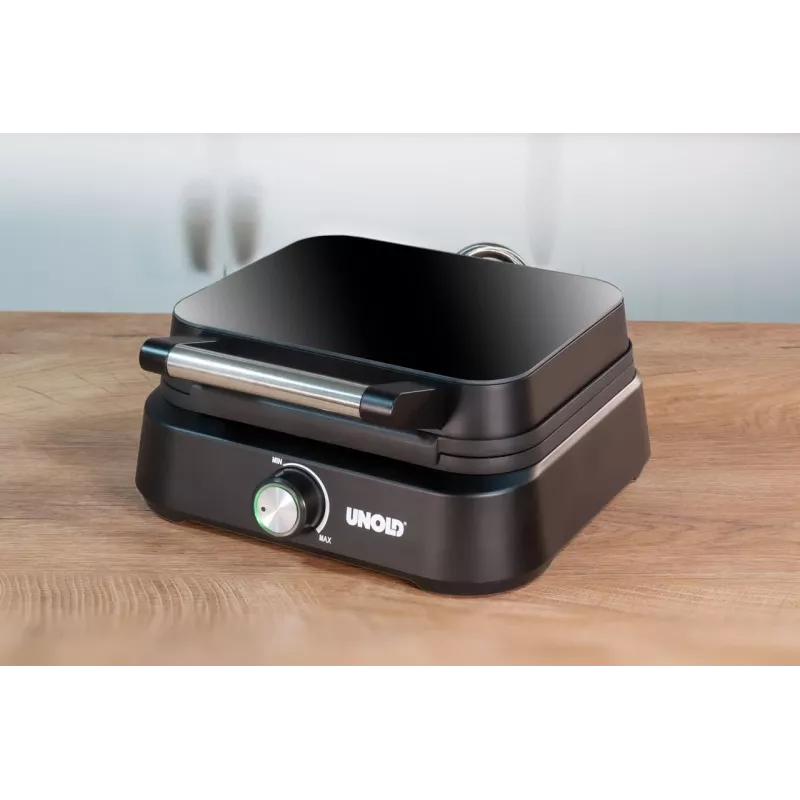 Waffle Iron Unold Belgian Waffle Iron Brussels 2 Waffles Rectangular Black 1500W