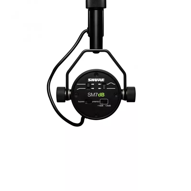Shure SM7dB Dynamic Vocal Microphone with Built-in Preamplifier, Cardioid, Wired, Black
