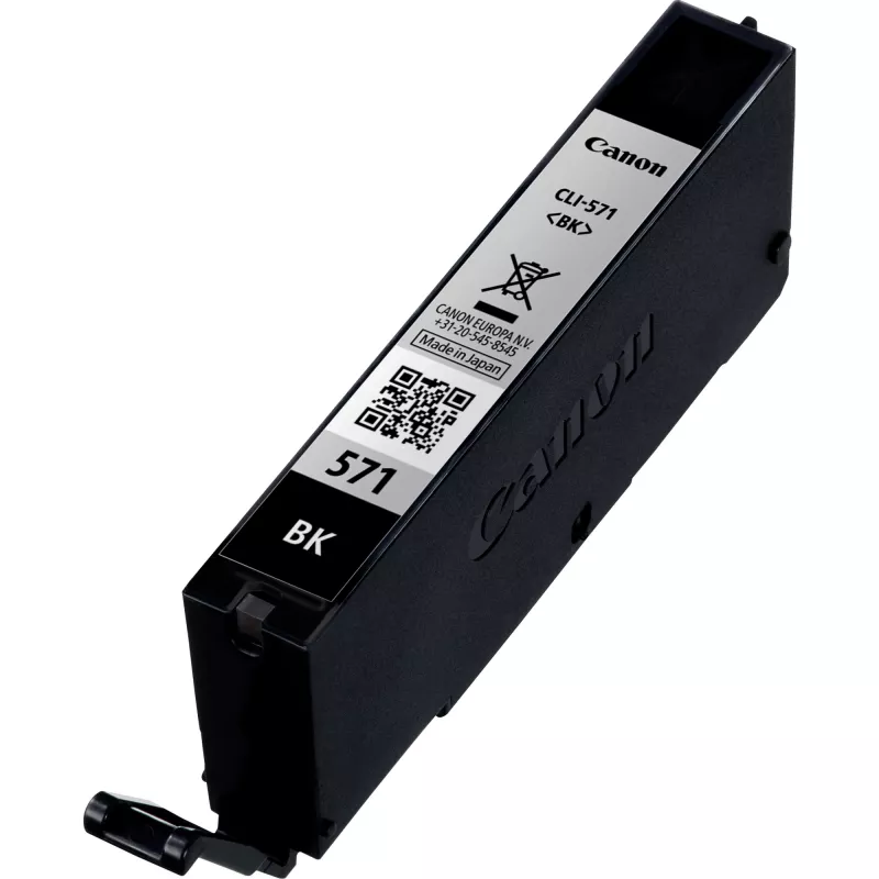 Canon CLI-571BK Black Ink Cartridge, Standard Yield, Black, Pigment-based ink, 7 ml, 1 pc(s), 376 pages