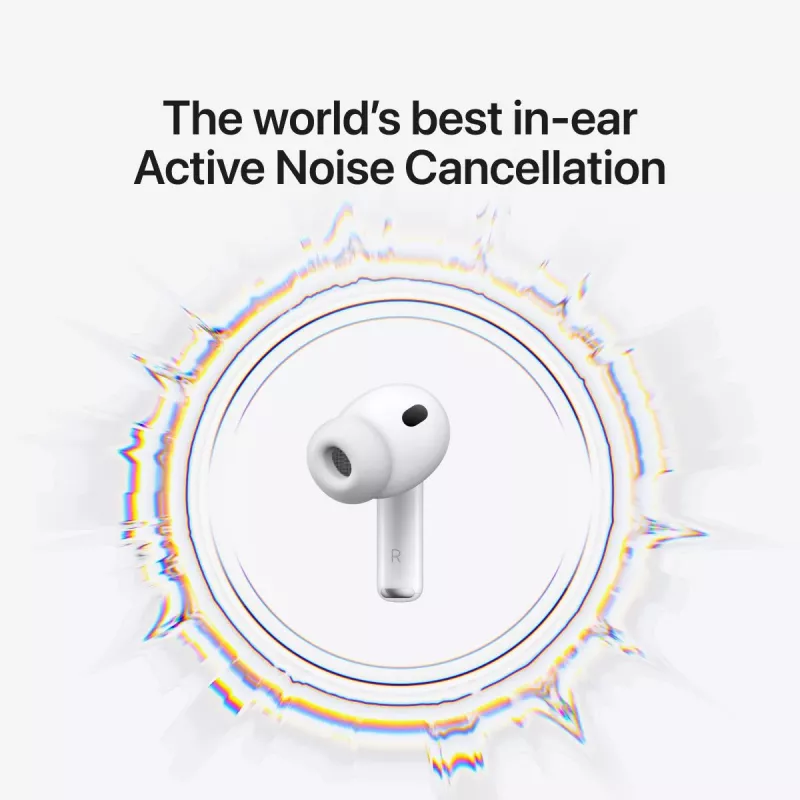 Headset Apple AirPods Pro (3rd generation) — True Wireless in‑ear, H2 chip, IP57, USB‑C charging case, ANC, Transparency