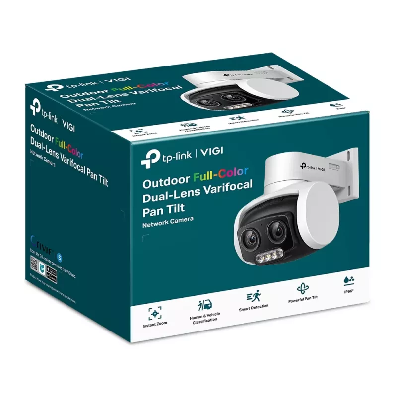 TP-Link VIGI 4MP Outdoor Full-Color Dual-Lens Varifocal Pan Tilt Network Camera