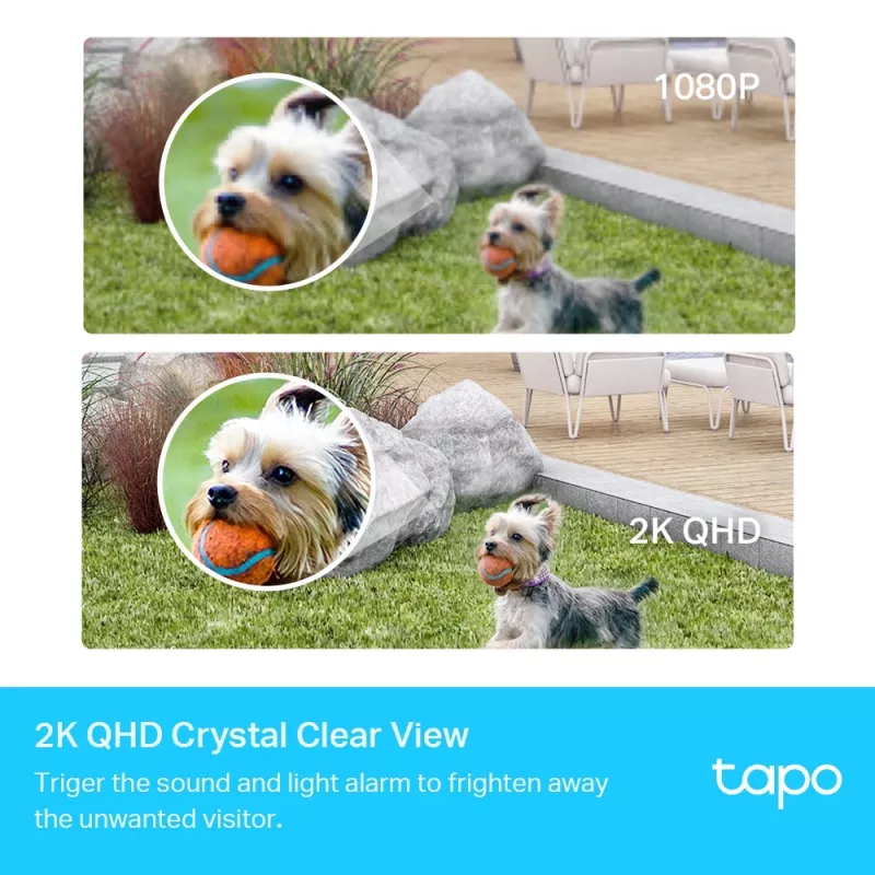 TP-Link Tapo Smart Wire-Free Security Camera, IP security camera, Indoor & outdoor, Wireless, Wall/Pole, White, Turret