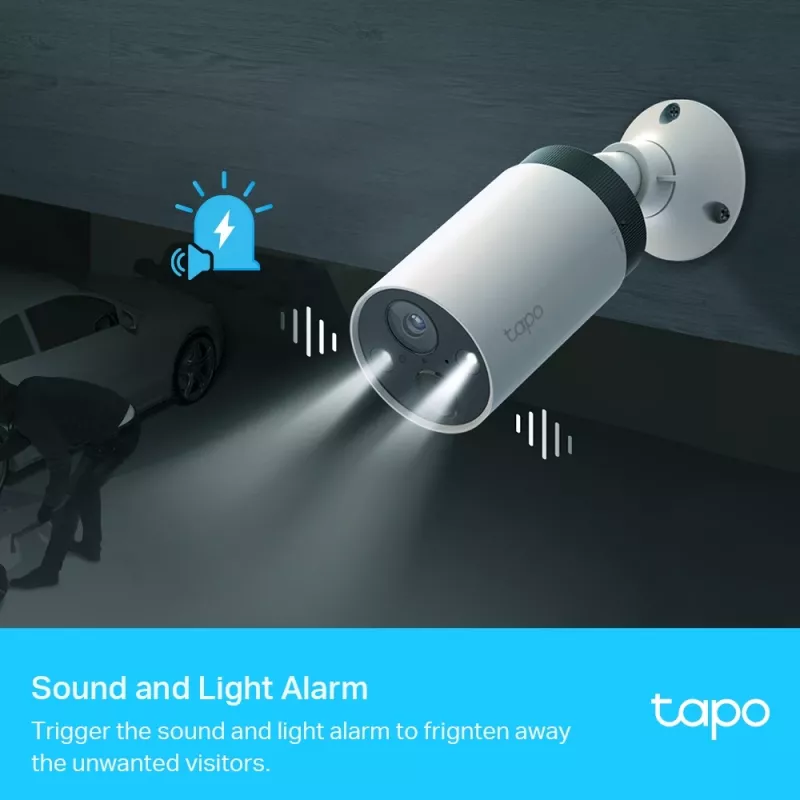 TP-Link Tapo Smart Wire-Free Security Camera, IP security camera, Indoor & outdoor, Wireless, Wall/Pole, White, Turret