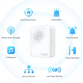 TP-Link Tapo Smart IoT Hub with Chime, White, IoT Hub