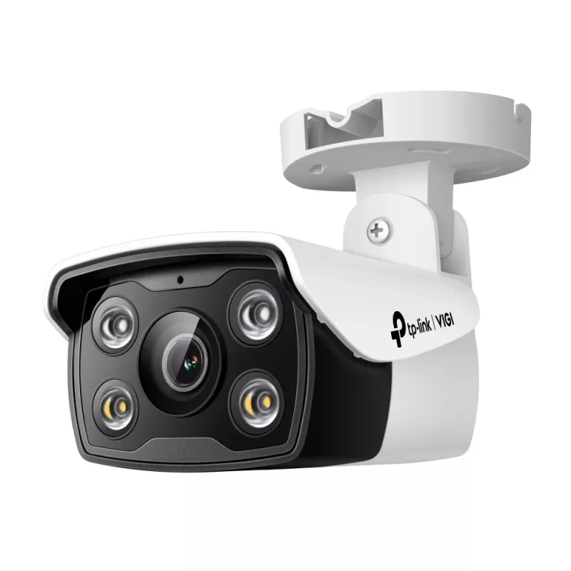 TP-Link VIGI 4MP Outdoor Full-Color Bullet Network Camera, IP security camera, Outdoor, Wired, Ceiling/Wall/Pole, Black, White, Bullet