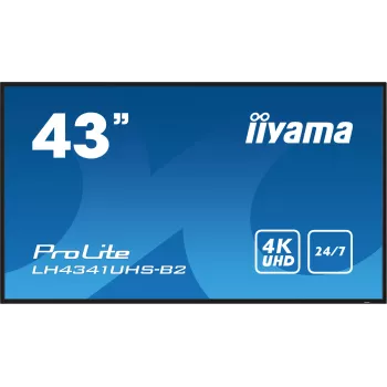 iiyama LH4341UHS-B2 Signage Display 108 cm (42.5 inch) LCD 500 cd/m² 4K Ultra HD Built-in processor Android 8.0 24/7