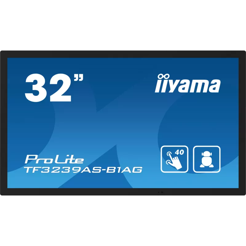 iiyama TF3239AS-B1AG computer monitor 80 cm (31.5 inch) 1920 x 1080 pixels Full HD LED Touchscreen Black