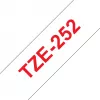 Laminated tape Brother TZe252 24mm Red on White