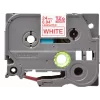 Laminated tape Brother TZe252 24mm Red on White