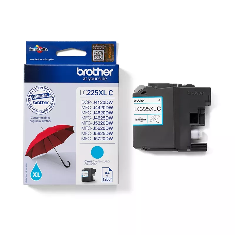 Brother LC225XLC ink cartridge 1 pc(s) Original High (XL) Yield Cyan