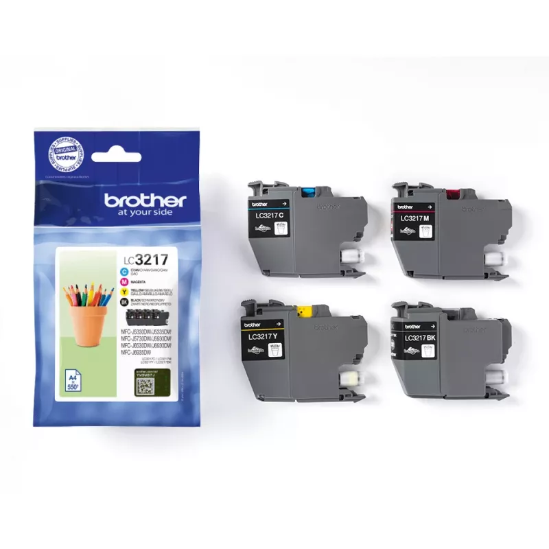 Brother LC3217VALDR ink cartridge 4 pc(s) Original Black, Cyan, Magenta, Yellow