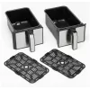 Kenwood HFM20.000MB fryer Double 8 L Stand-alone 1700 W Hot air fryer Black