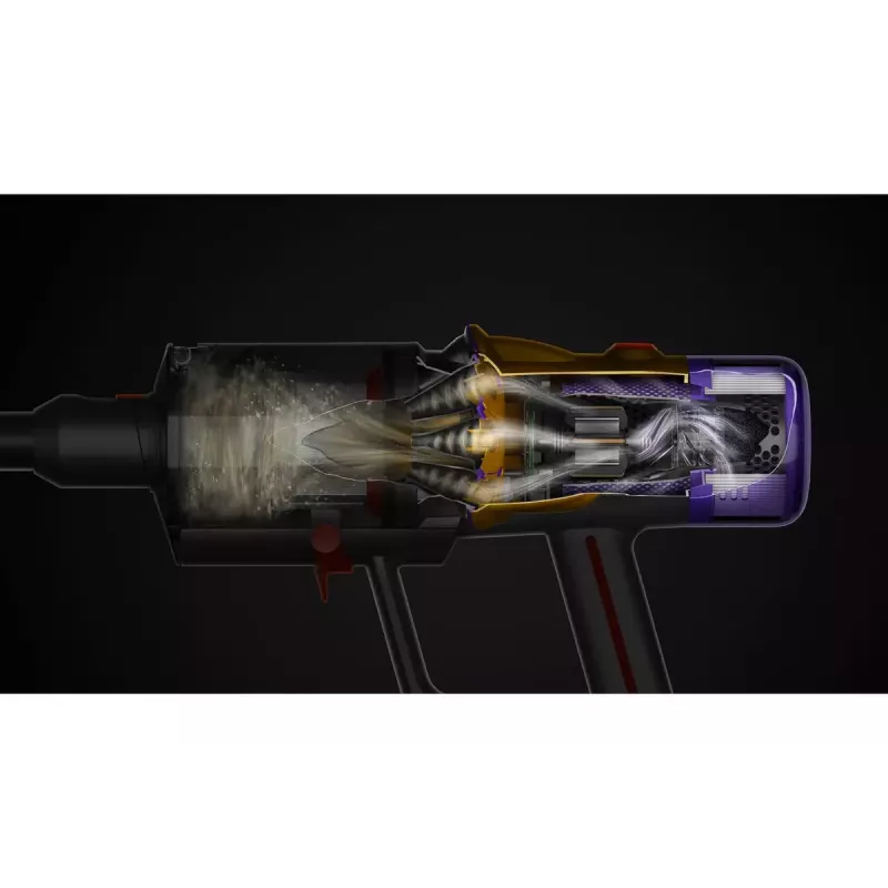 Stick vacuum Dyson V12 Detect Slim Absolute 2-in-1 cordless, 545 W, 150 AW suction, 0.35 L dustbin, 60 min runtime, washable filter