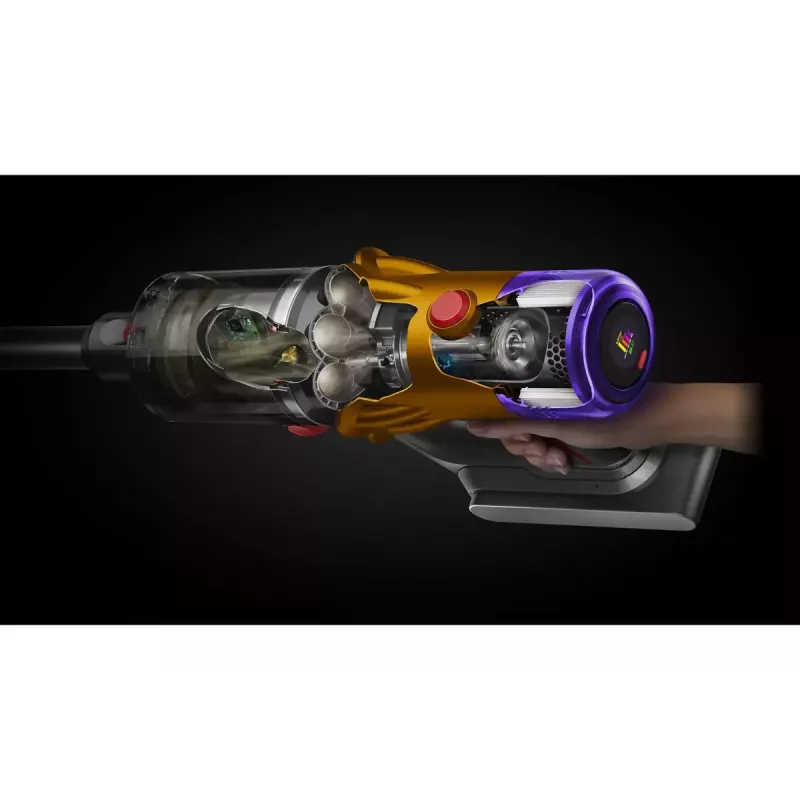 Stick vacuum Dyson V12 Detect Slim Absolute 2-in-1 cordless, 545 W, 150 AW suction, 0.35 L dustbin, 60 min runtime, washable filter