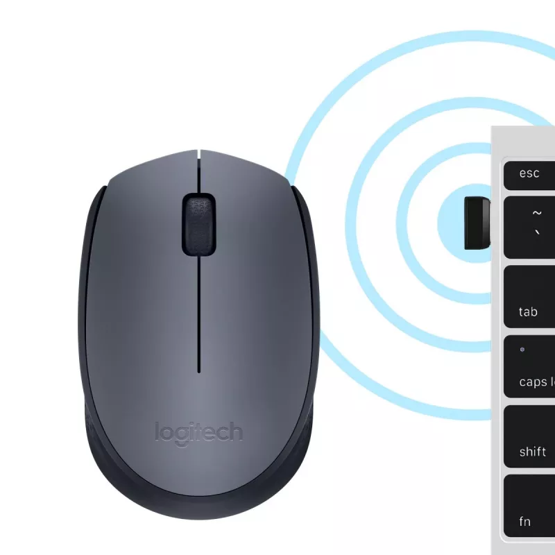 LOGITECH M170 Wireless Mouse Grey Emea