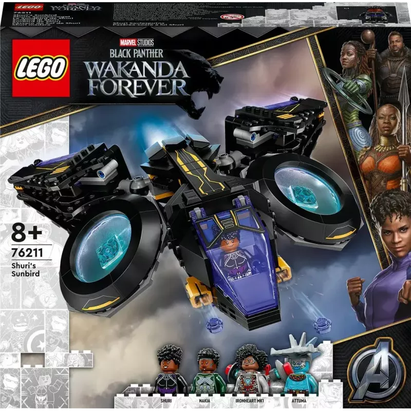 LEGO Marvel set 76211 Shuri's Ship — buildable playset with minifigures