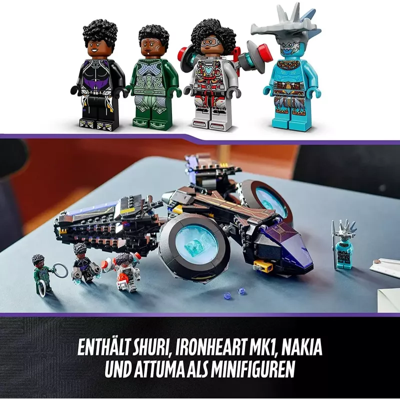 LEGO Marvel set 76211 Shuri's Ship — buildable playset with minifigures