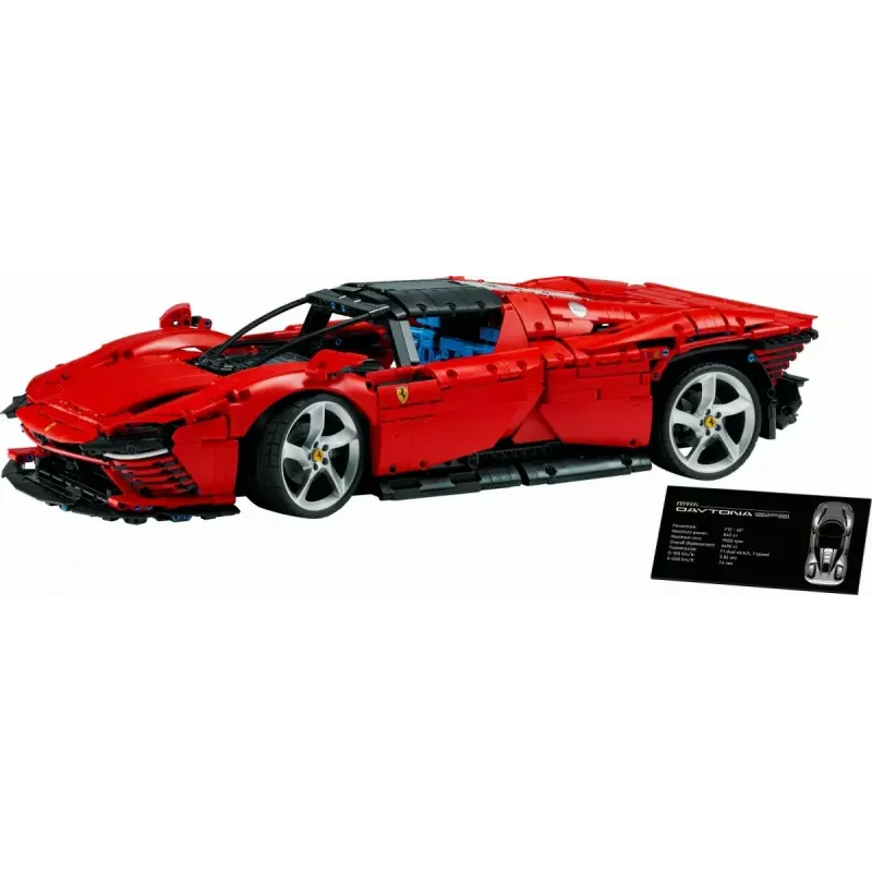 LEGO Technic construction set Ferrari Daytona SP3 1:8 scale, 3 778 pieces, red, 6.99 kg