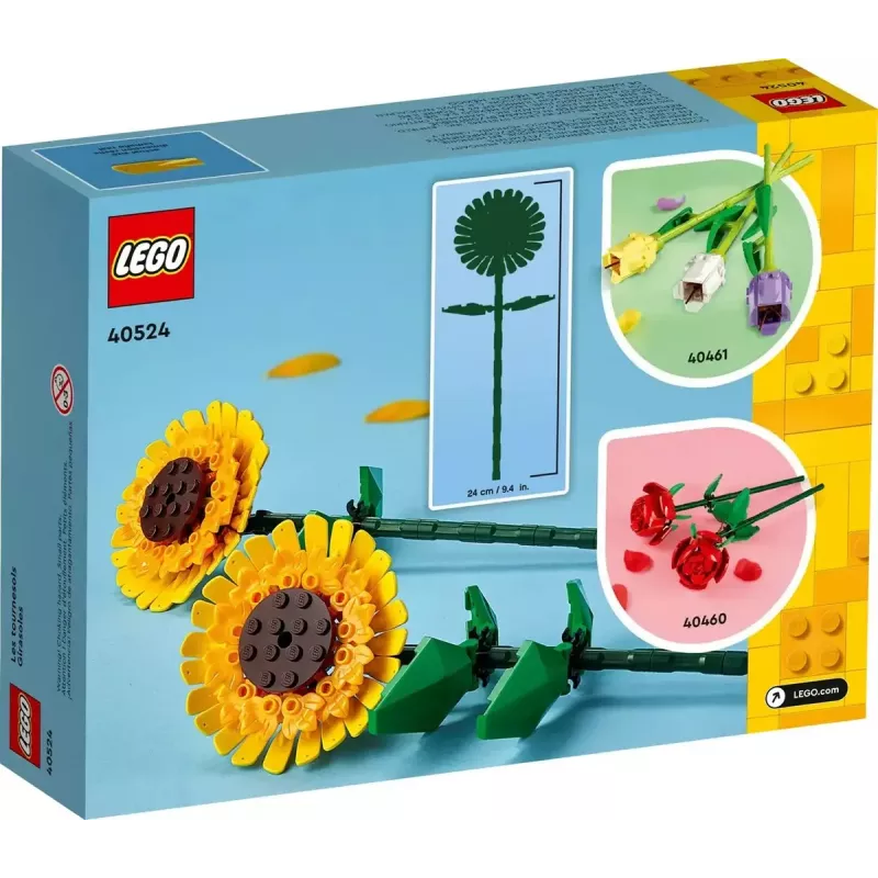 LEGO Botanical Collection 40524 Iconic Sunflowers building set — 191 pieces, display model 250 mm height