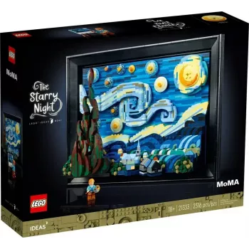 Construction toy LEGO 3D replica model kit Vincent van Gogh Starry Night, Ideas 21333, 2,316 pieces, 18+