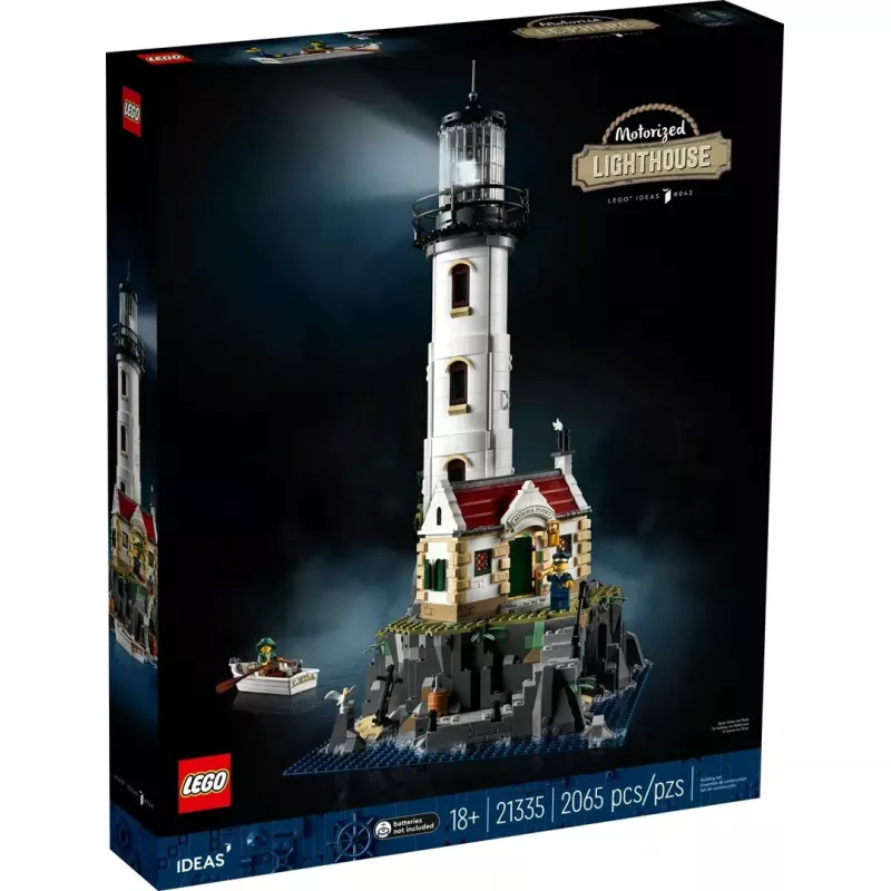 LEGO Ideas Motorized Lighthouse 21335 — 2,065 pieces, motorized rotating light, 18+