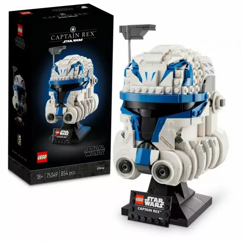 Buildable display helmet LEGO Star Wars Captain Rex 75349 — 854 pieces, adult collectible (18+)