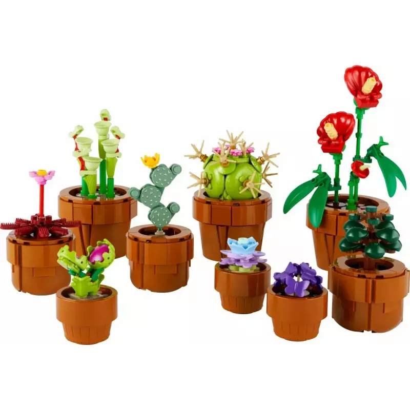 LEGO Icons Mini Plants set 10329 — 9 buildable small plant models, 758 pieces, age 18+