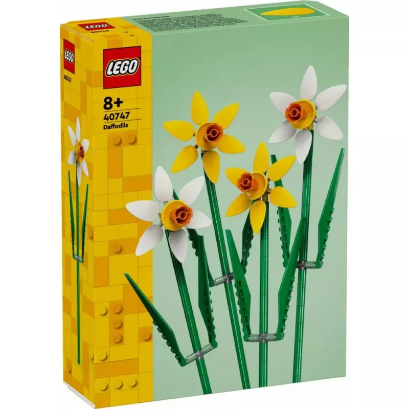 Construction toy LEGO Iconic Daffodils building set 40747 — 216 pieces, 300 mm flower model