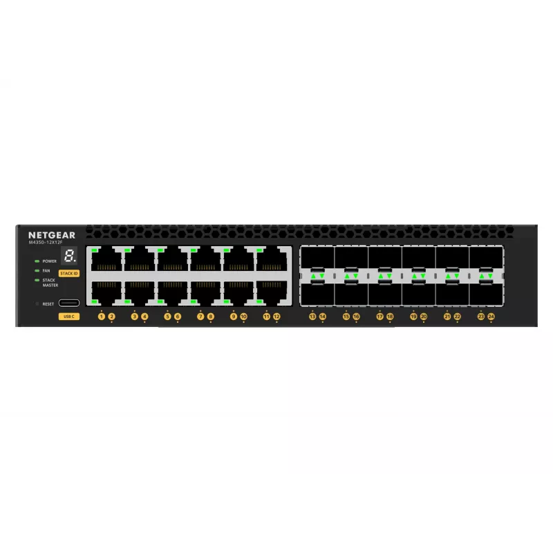 NETGEAR M4350-12X12F Managed L3 10G Ethernet (100/1000/10000) 1U Black