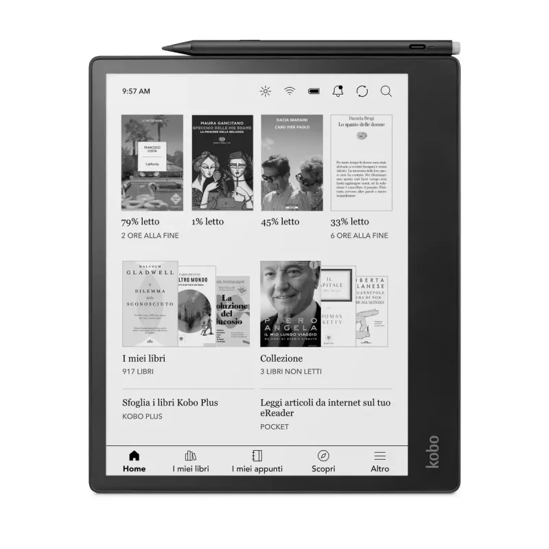 E-book reader Kobo Elipsa 2E — 10.3 inch E Ink Carta, 32 GB, Wi‑Fi, stylus, USB‑C, black
