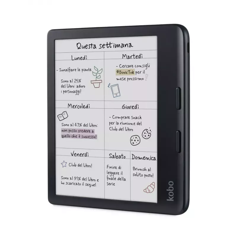 E-book reader Kobo Libra Colour 7 inch E Ink Kaleido, 32 GB, 1264×1680, Wi‑Fi, Bluetooth, Water‑resistant, USB‑C