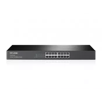 TP-Link 16-Port 10/100Mbps Rackmount Network Switch, Unmanaged, Fast Ethernet (10/100), Rack mounting, 1U
