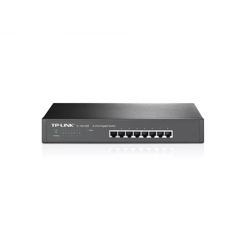 Unmanaged Switch TP-Link TL-SG1008, 8-Port Gigabit Ethernet, 16 Gbit/s