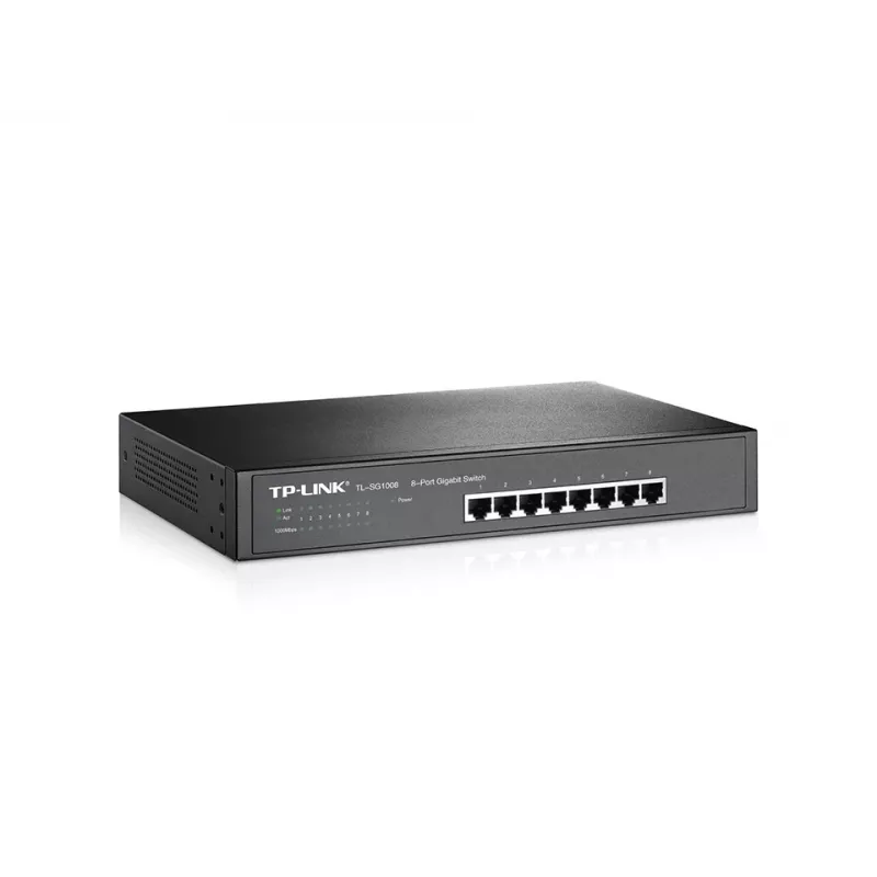 Unmanaged Switch TP-Link TL-SG1008, 8-Port Gigabit Ethernet, 16 Gbit/s