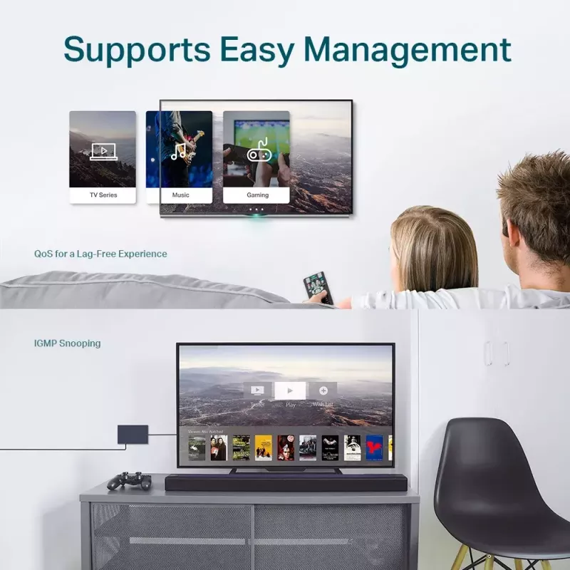 Managed Switch TP-Link TL-SG108E 8-Port Gigabit Easy Smart Switch