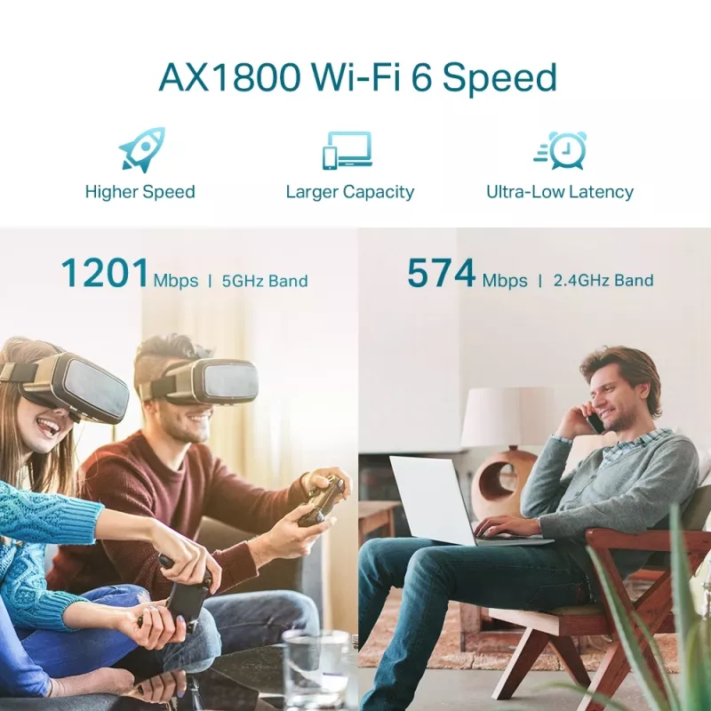 Network Repeater TP-Link AX1800 WiFi 6 Extender RE605X