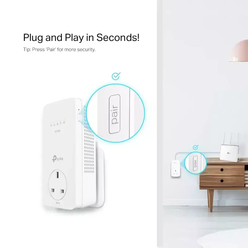 TP-Link TL-WPA8631P PowerLine network adapter 300 Mbit/s Ethernet LAN Wi-Fi White 1 pc(s)