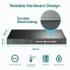 TP-Link 18-Port Gigabit Rackmount Switch with 16 PoE+, Unmanaged, Gigabit Ethernet (10/100/1000), Full duplex, Power over Ethernet (PoE), Rack mounting, 1U
