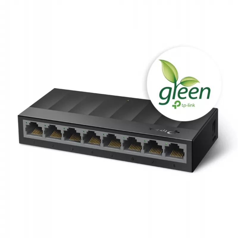 TP-Link 8-Port 10/100/1000Mbps Desktop Network Switch, Unmanaged, Gigabit Ethernet (10/100/1000), Wall mountable