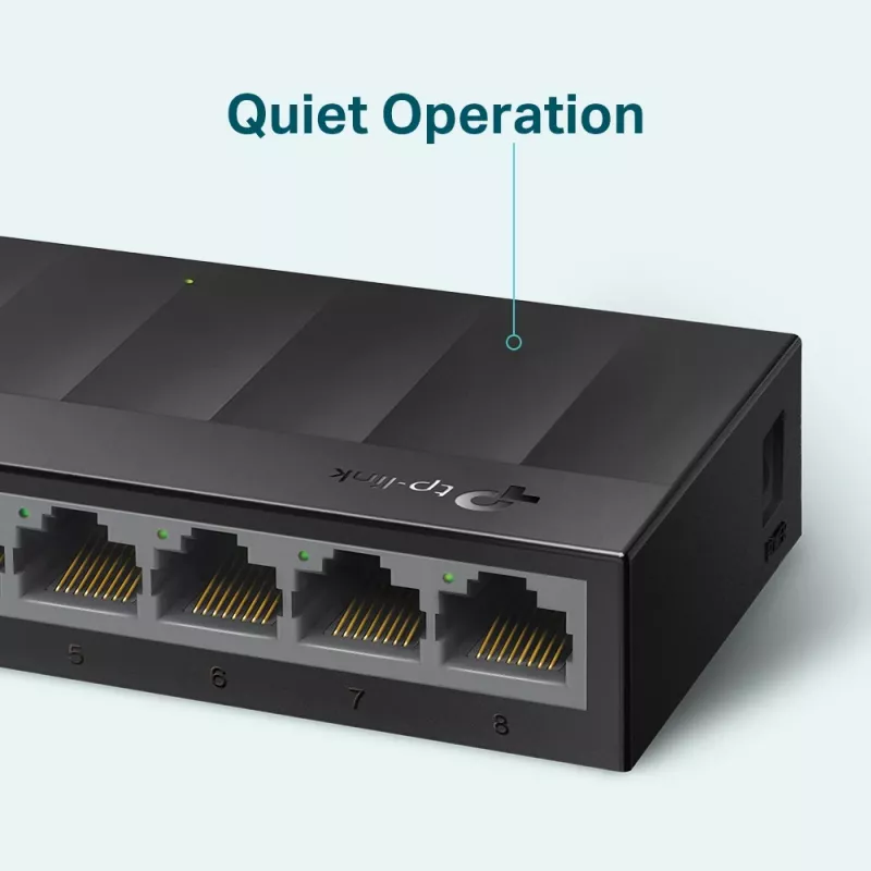 TP-Link 8-Port 10/100/1000Mbps Desktop Network Switch, Unmanaged, Gigabit Ethernet (10/100/1000), Wall mountable