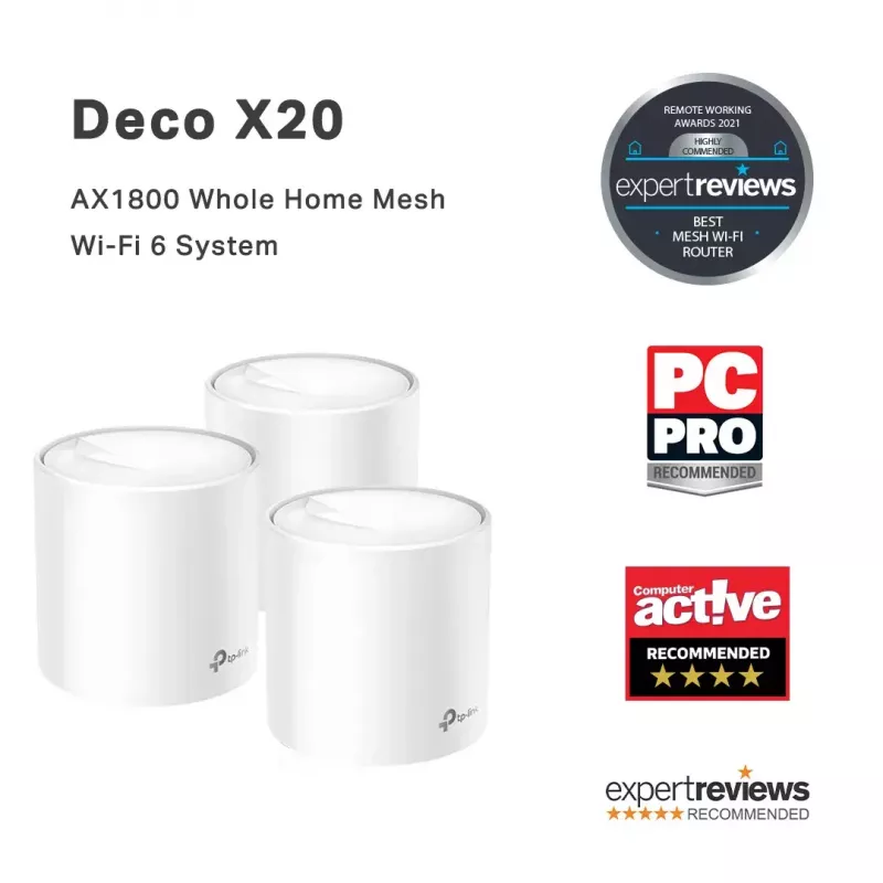 TP-Link AX1800 Whole Home Mesh Wi-Fi 6 System, 3-Pack