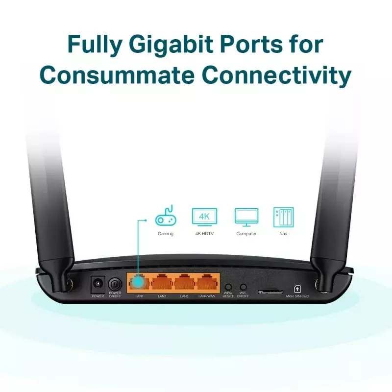 TP-Link 4G+ Cat6 AC1200 Wireless Dual Band Gigabit Router