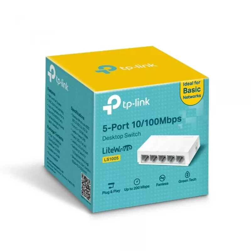 Network Switch TP-Link LS1005 Unmanaged Fast Ethernet White
