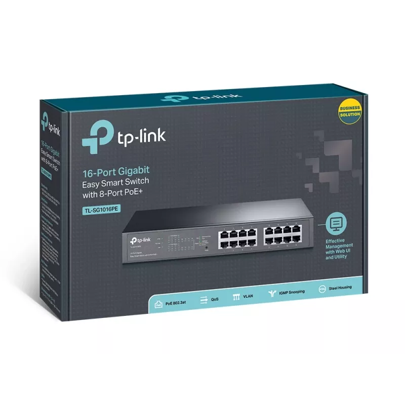 Managed Switch TP-Link TL-SG1016PE 16-Port Gigabit with 8-Port PoE+